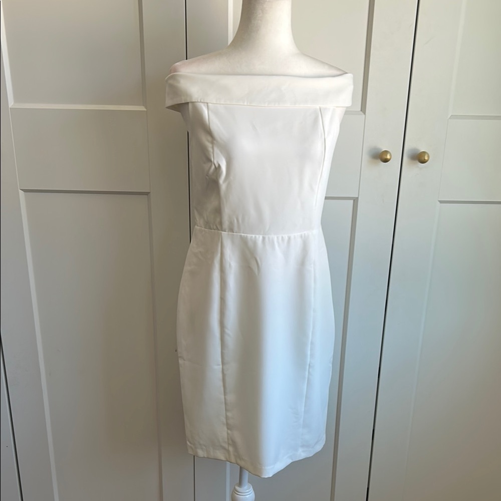 Sam Edelman Elegant Off-Shoulder White Dress | 8